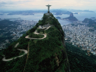 Das View From Corcovado Wallpaper 320x240