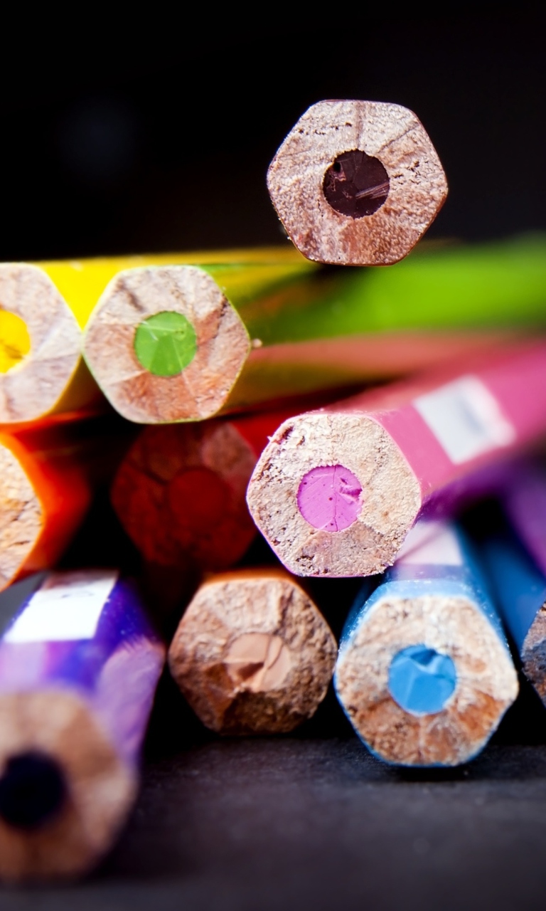 Bright Colorful Pencils wallpaper 768x1280