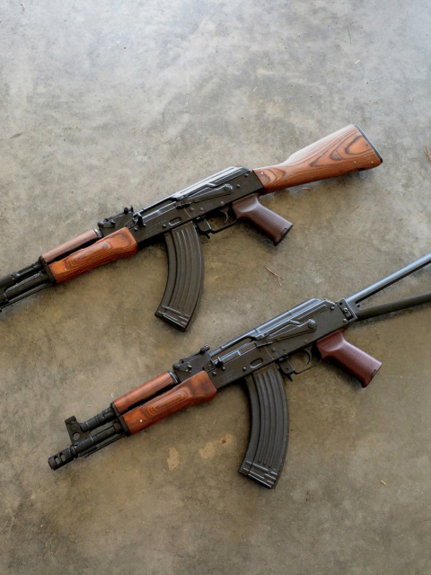 AK 74 Kalashnikov Assault Rifle wallpaper 480x640