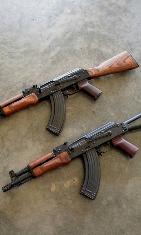 Fondo de pantalla AK 74 Kalashnikov Assault Rifle 480x800