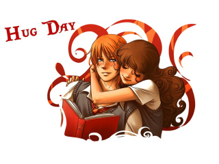 Das National Hugging Day Wallpaper 320x240