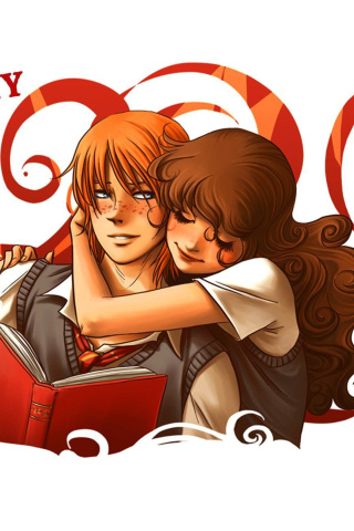 Das National Hugging Day Wallpaper 320x480