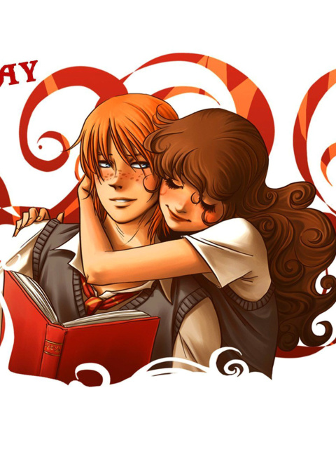 Обои National Hugging Day 480x640