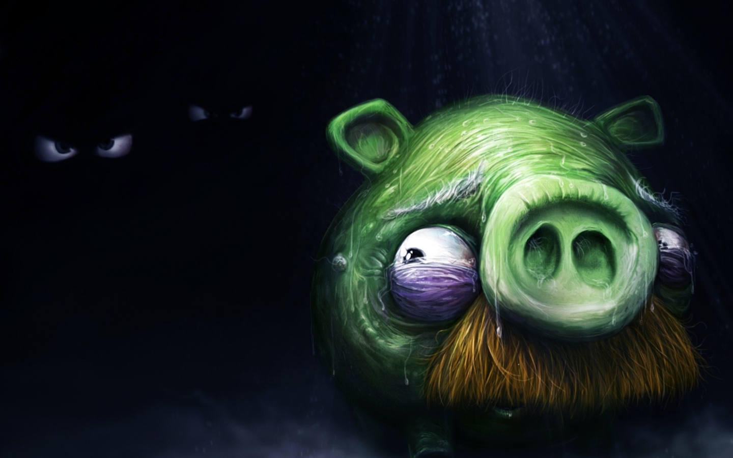 Angry Birds Alone Pig wallpaper 1440x900