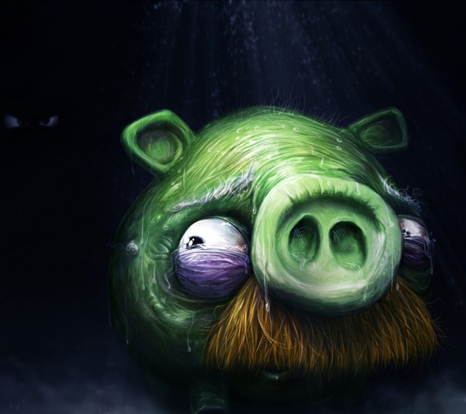 Das Angry Birds Alone Pig Wallpaper 960x854