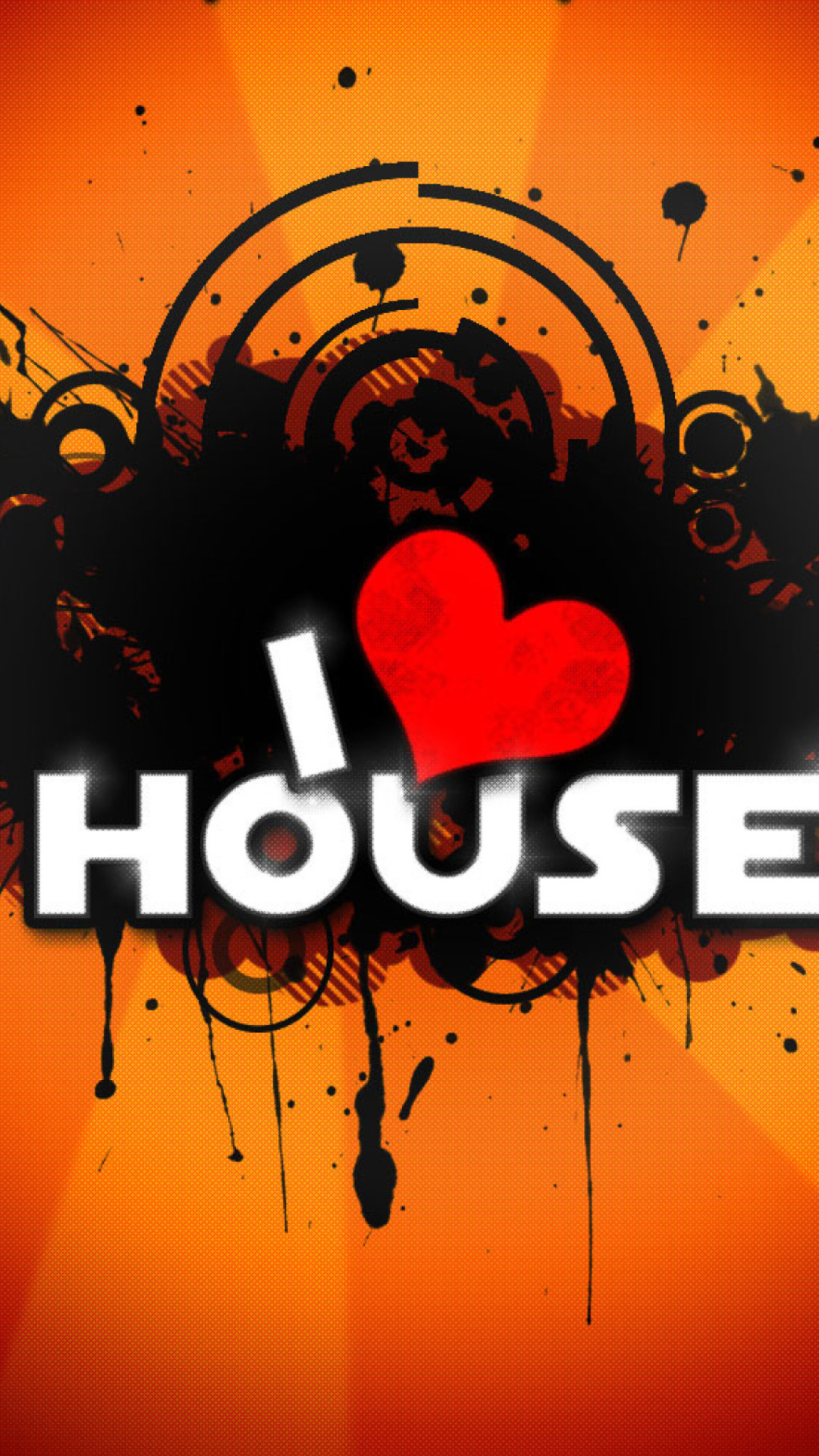 Обои I Love House Music 1080x1920