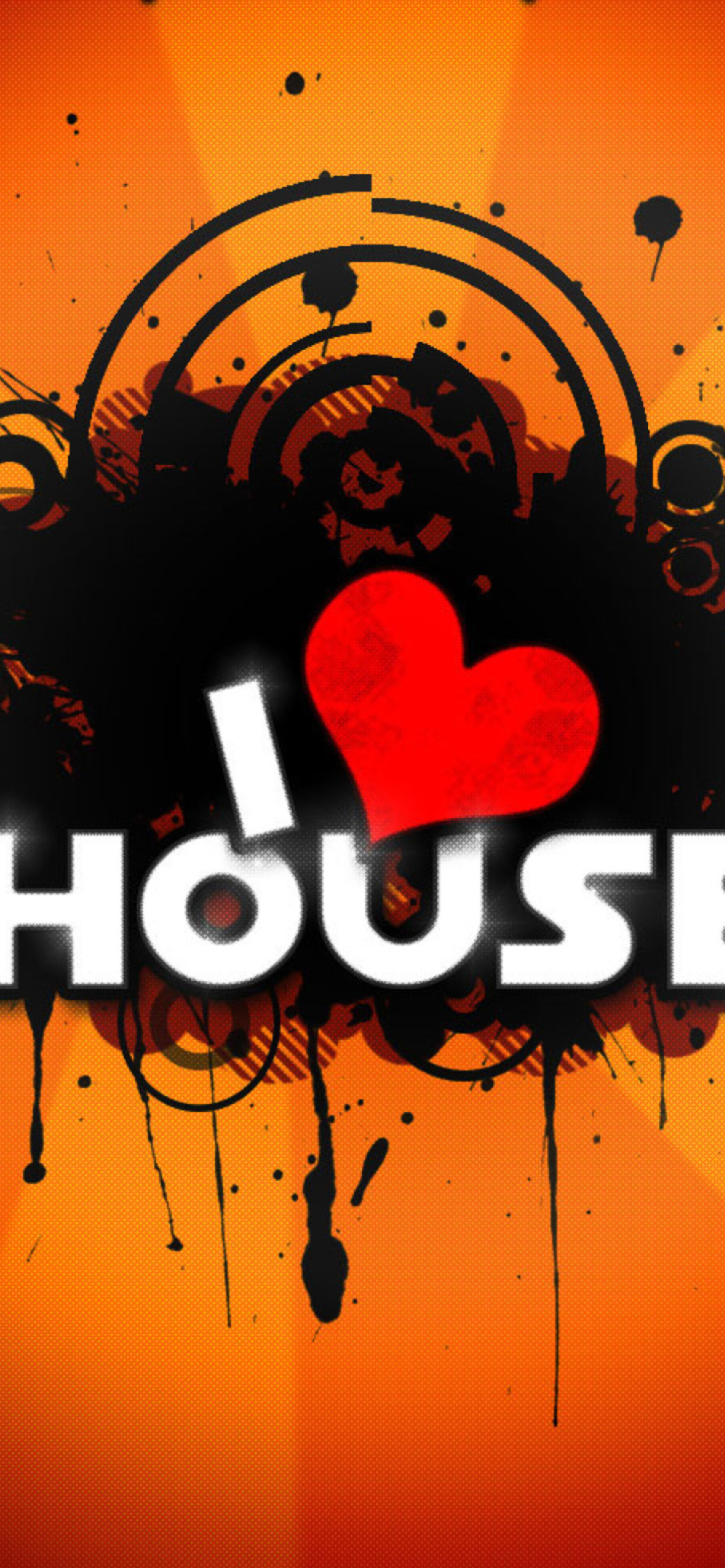 Das I Love House Music Wallpaper 1170x2532