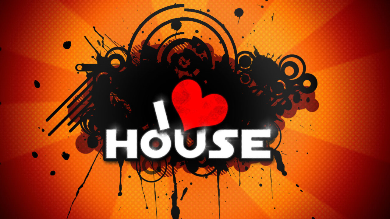 Das I Love House Music Wallpaper 1280x720