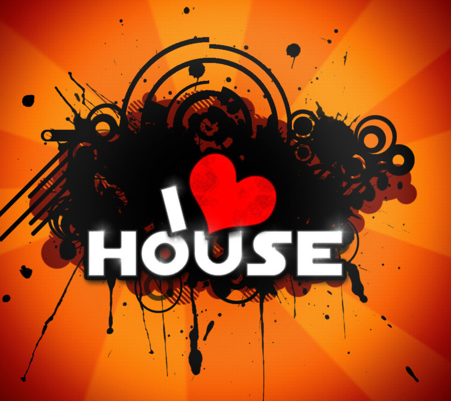Обои I Love House Music 1440x1280