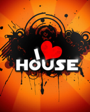 Das I Love House Music Wallpaper 176x220