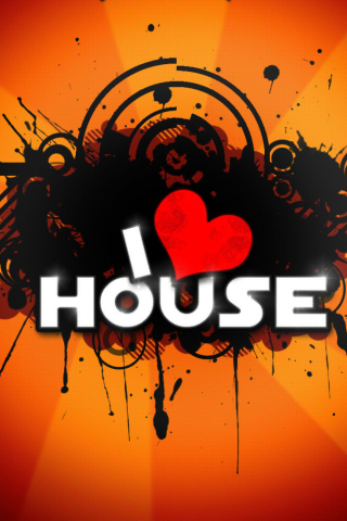 Das I Love House Music Wallpaper 320x480