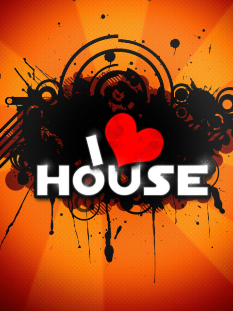 I Love House Music wallpaper 480x640
