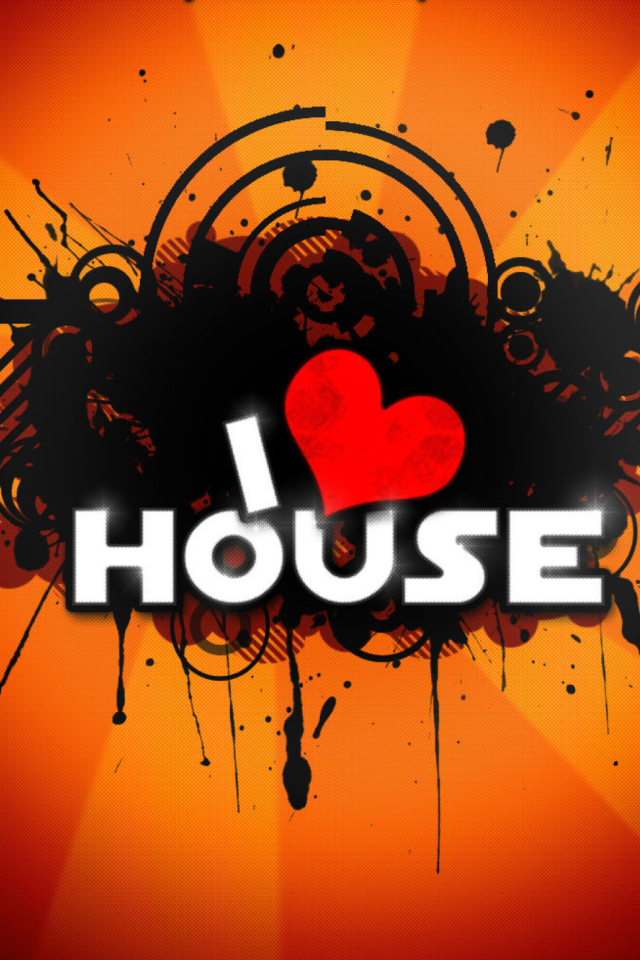 Das I Love House Music Wallpaper 640x960
