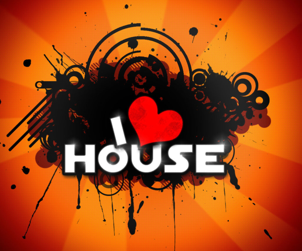 Das I Love House Music Wallpaper 960x800
