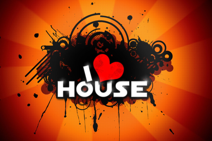 Das I Love House Music Wallpaper