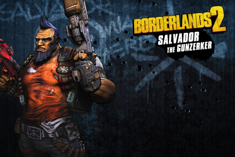 Fondo de pantalla Salvador the Gunzerker, Borderlands 2 480x320