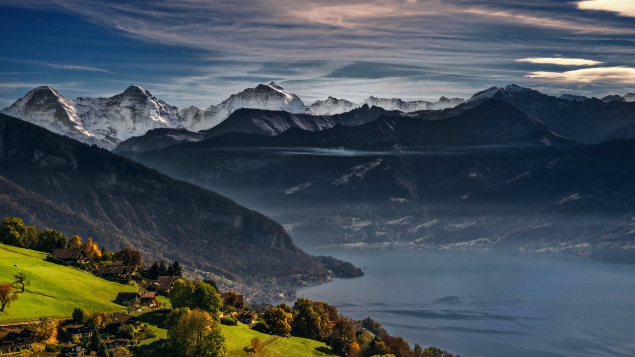 Screenshot №1 pro téma Swiss Alps Panorama 1280x720