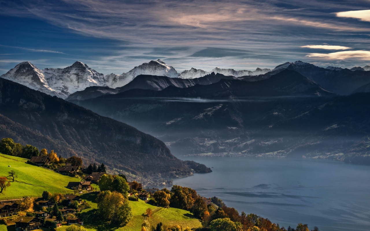 Das Swiss Alps Panorama Wallpaper 1280x800