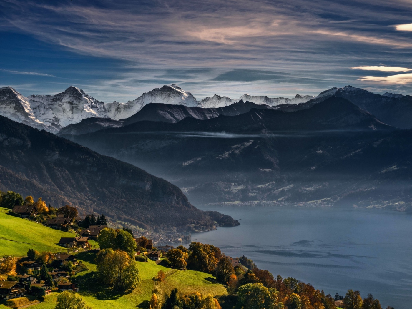 Обои Swiss Alps Panorama 1400x1050