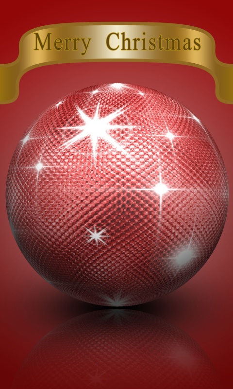Screenshot №1 pro téma 2018 New Year Red Background 480x800