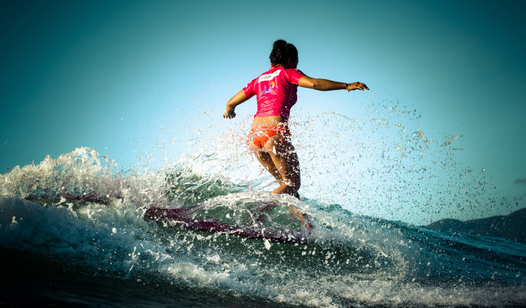 Colorful Surfing wallpaper 1024x600
