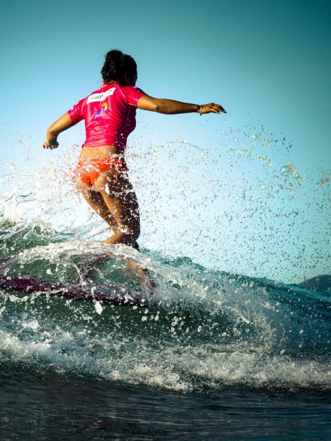 Colorful Surfing wallpaper 480x640