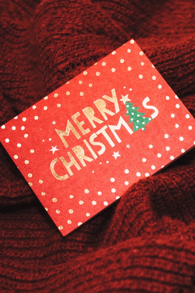 Fondo de pantalla Christmas Postcard and Gift 640x960
