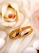 Roses and Wedding Rings wallpaper 132x176