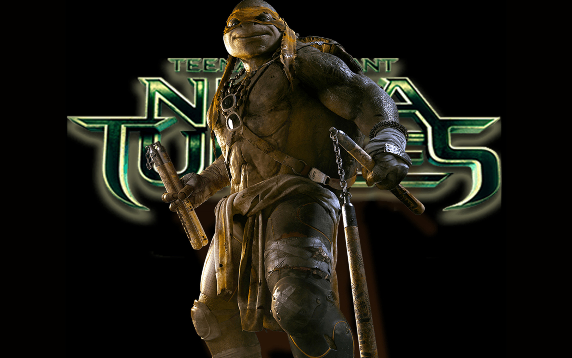 Screenshot №1 pro téma TMNT 2014 Michelangelo 1920x1200