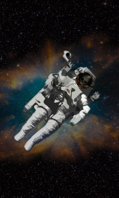 Skull Of Astronaut In Space screenshot #1 240x400