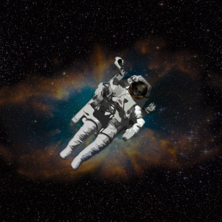 Skull Of Astronaut In Space sfondi gratuiti per iPad mini