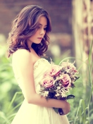 Fondo de pantalla Bride With Bouquet 132x176