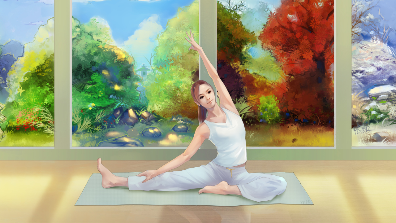 Fondo de pantalla Yoga Girl 1280x720
