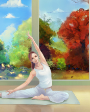 Fondo de pantalla Yoga Girl 176x220