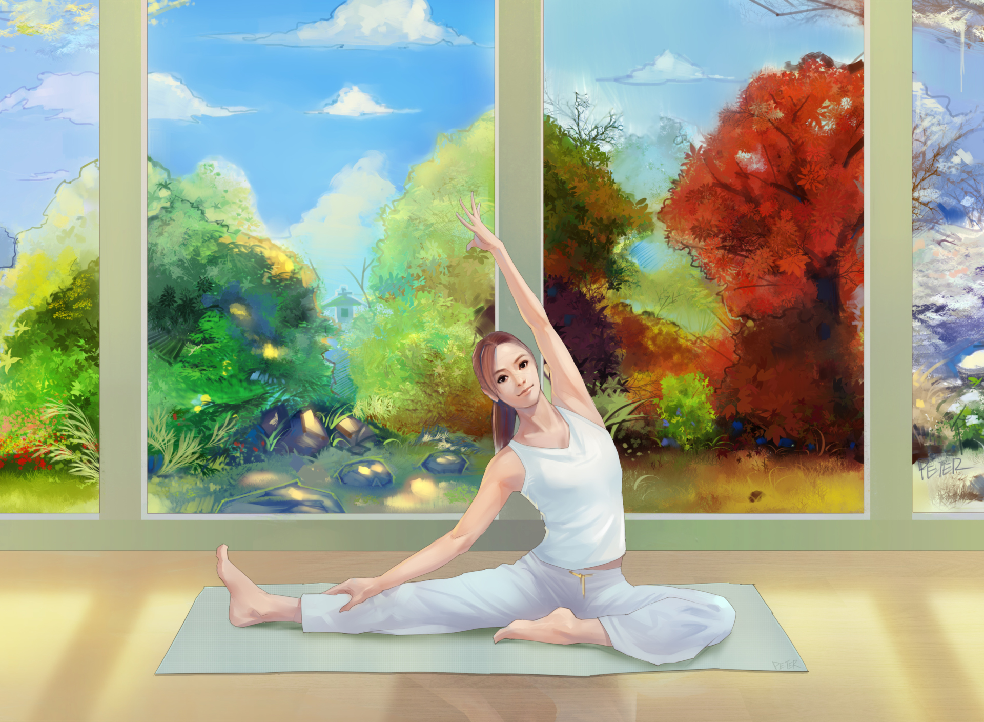 Yoga Girl wallpaper 1920x1408