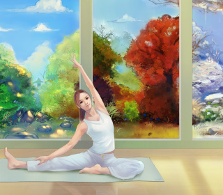 Kostenloses Yoga Girl Wallpaper für Samsung Breeze B209