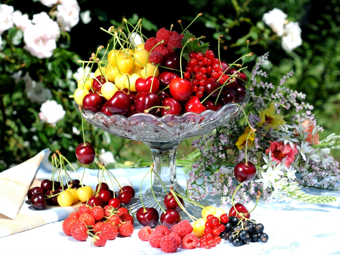 Summer berries and harvest wallpaper 1152x864