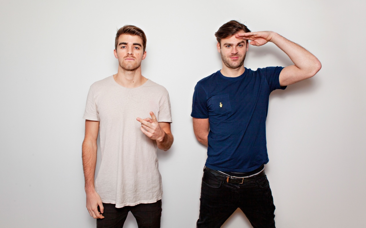 Обои The Chainsmokers with Andrew Taggart and Alex Pall 1280x800