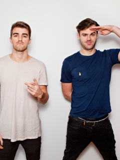 Screenshot №1 pro téma The Chainsmokers with Andrew Taggart and Alex Pall 240x320