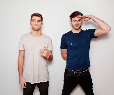 Обои The Chainsmokers with Andrew Taggart and Alex Pall 480x400