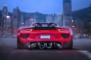 Free Porsche 918 Spyder Red Picture for Android, iPhone and iPad