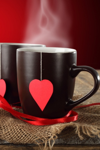 Das Love Tea Wallpaper 320x480