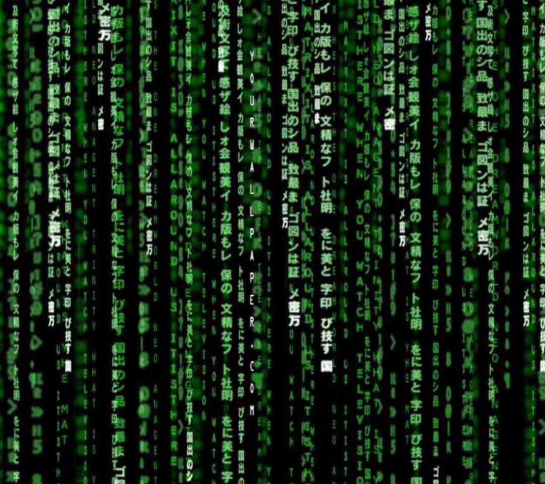 Das Matrix Code Wallpaper 1080x960