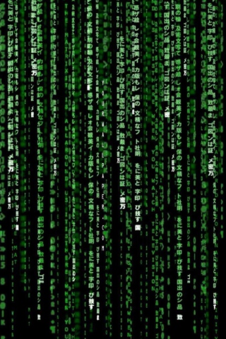 Fondo de pantalla Matrix Code 320x480