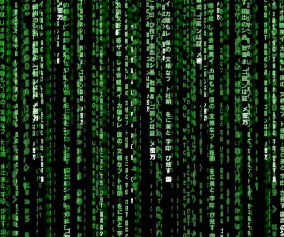 Matrix Code wallpaper 960x800