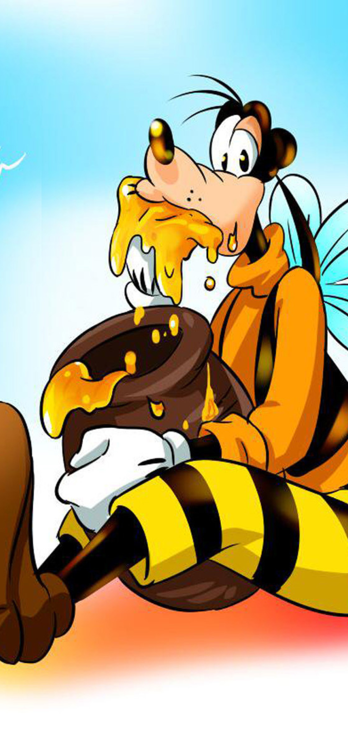 Fondo de pantalla Goofy Bees 1170x2532