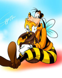 Fondo de pantalla Goofy Bees 128x160