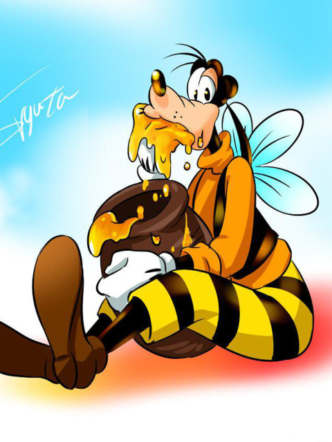 Goofy Bees wallpaper 480x640