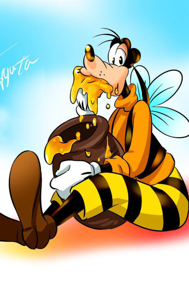 Goofy Bees wallpaper 640x960