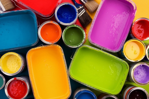 Das Colorful Paint Wallpaper 480x320
